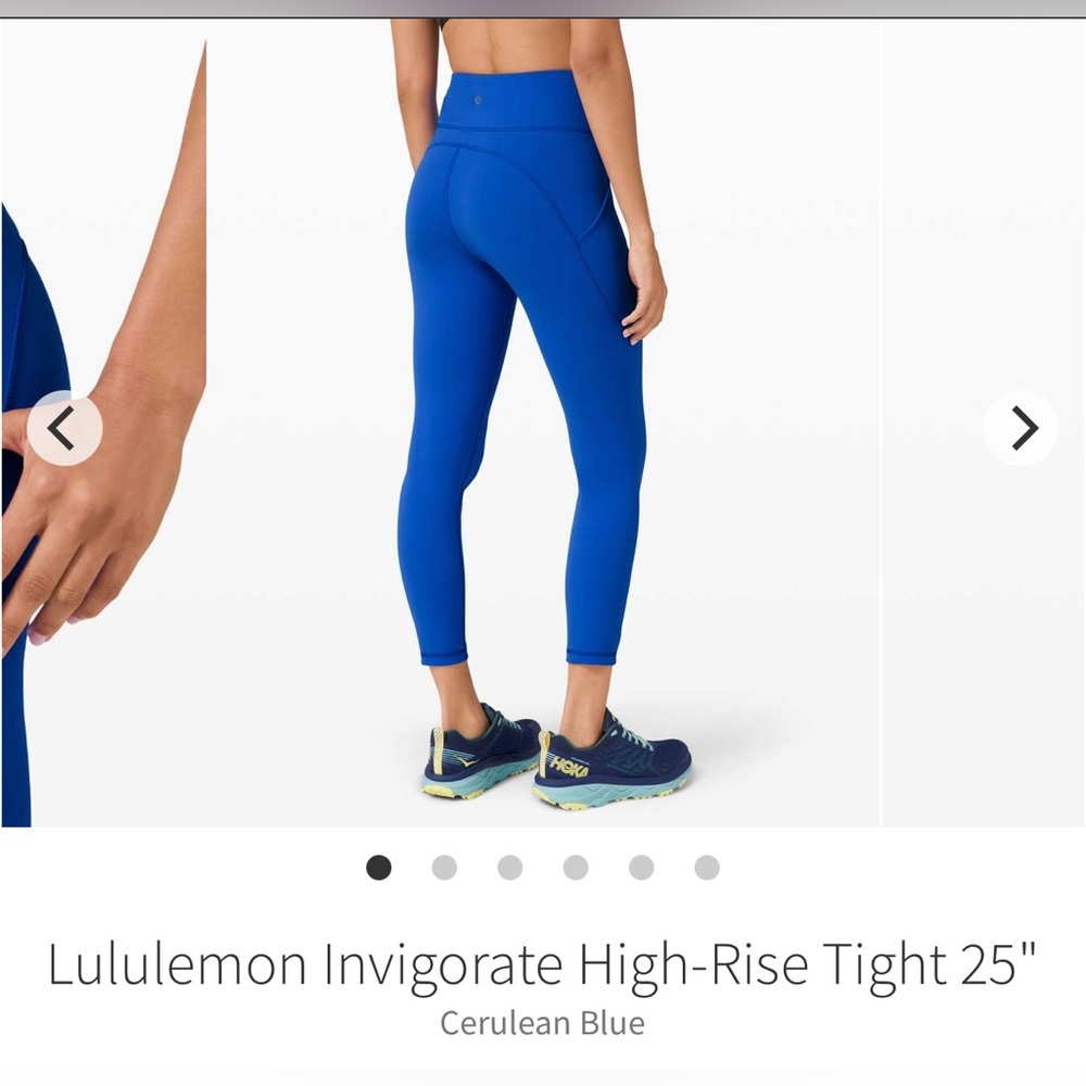 Invigorate cerulean blue, Lululemon leggings - 4